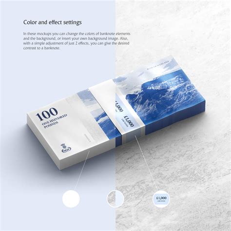 Download Banknote Set product mockup - Мокап для продукта на тему графика