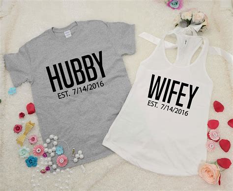 Hubby Wifey Shirts Wifey Hubby Shirts Wifey Tank Honeymoon Shirts Hubby Wifey T