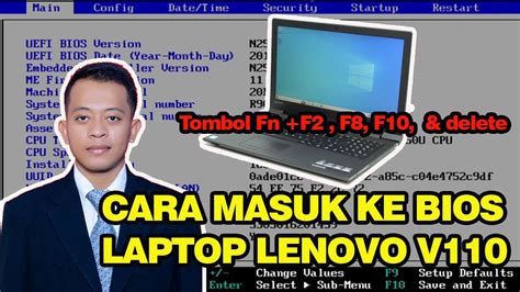 Cara Masuk Bios Laptop Lenovo V Terbaru Youtube