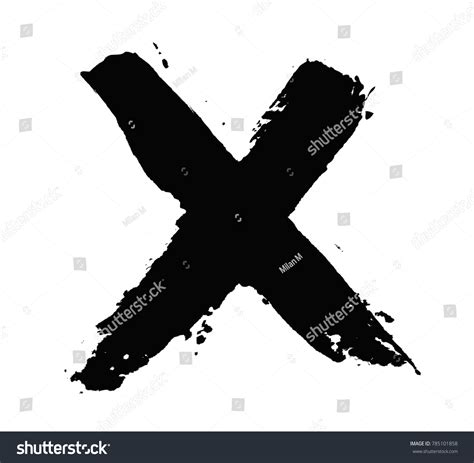 Grunge Letter X Vector Cross Sign Stock Vector Royalty Free 785101858