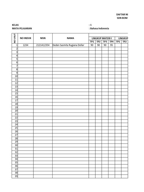 Format Penilaian Sumatif Pdf