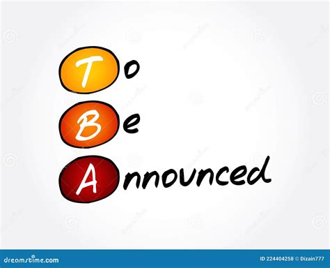 TBA - To Be Announced Acronym, Business Concept Background Royalty-Free ...