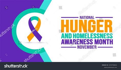 6 National Homeless Hunger Awareness Month Stock Vectors And Vector Art