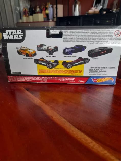 DISNEY STAR WARS Hot Wheels Coffret 5 Voitures Côté Lumineux Contre Côté Obscur EUR 39 90