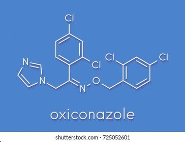 Oxiconazole Antifungal Drug Molecule Skeletal Formula Image