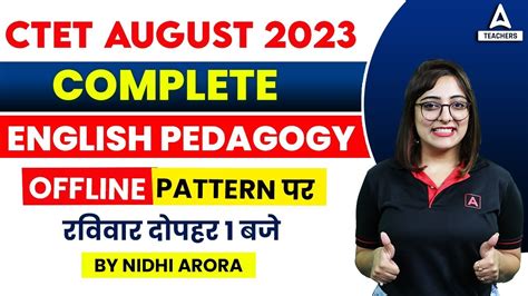 CTET ENGLISH PEDAGOGY CTET English By Nidhi Arora Complete CTET