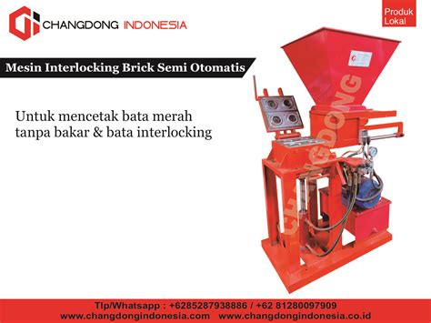 Jual Mesin Interlocking Brick Semi Otomatis Oleh Pt Changdong