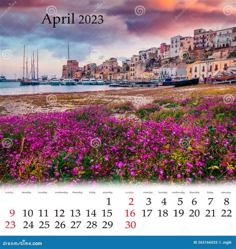 Square Wall Monthly Calendar Ready For Print Stock Illustration