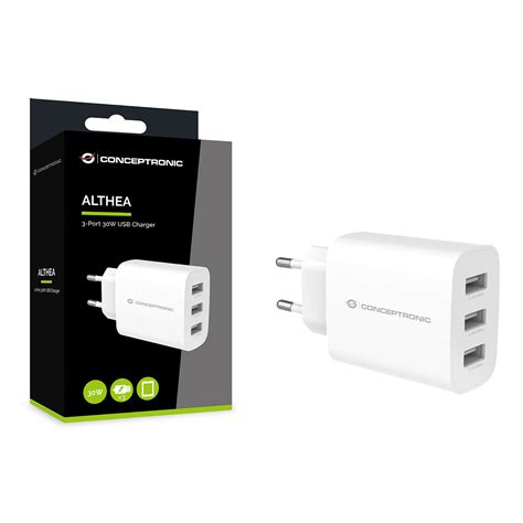 Conceptronic ALTHEA13W 30W USB Oplader 3xUSB A 129 DKK