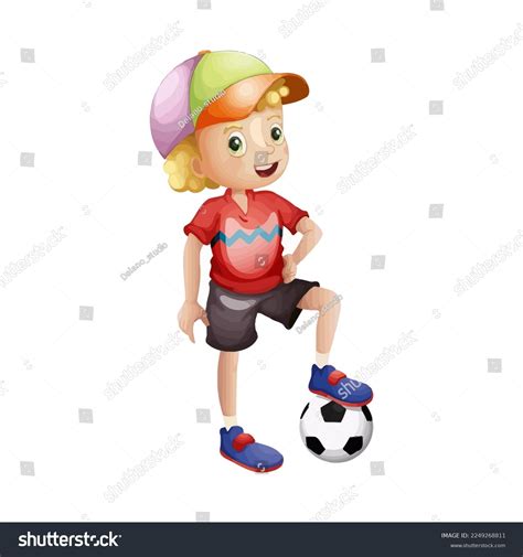 Boy Playing Ball Logo Suitable Toy Stock Vector Royalty Free