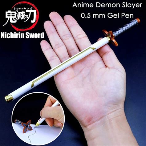 Anime Factory Demon Slayer Sword Gel Pen Mm Black Ink Refill Writing