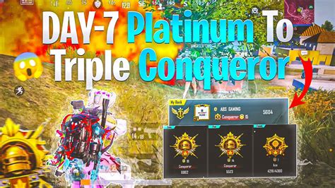 DAY 7 Platinum To Triple Conqueror In BGMI IPhoneXR 11 12 13 14