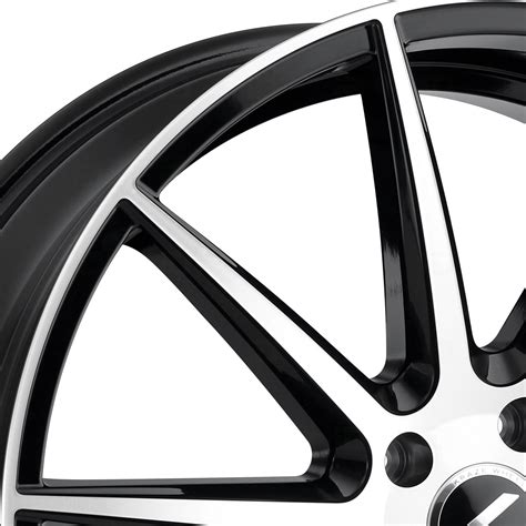 Kraze Cosmos Wheels Gloss Black With Machined Face Rims