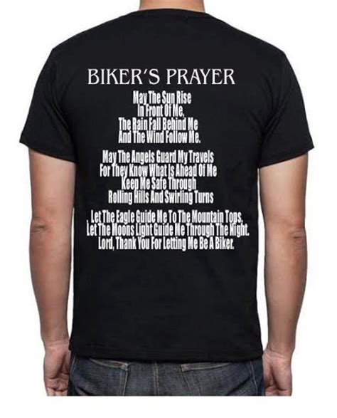 Biker S Prayer T Shirt Black S 5xl