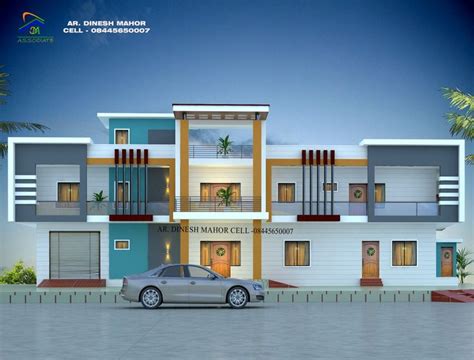 Modern Duplex House Design with Balcony