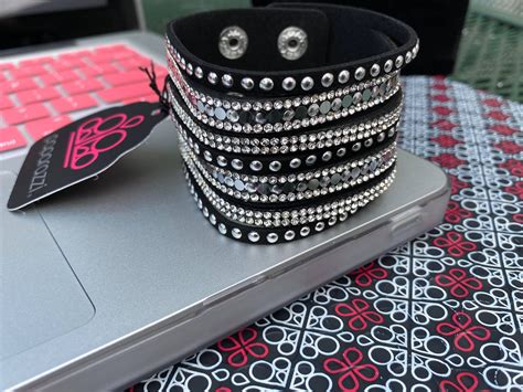 All Hustle And Hairspray Black Urban Bracelet Paparazzi Flamingo Angie