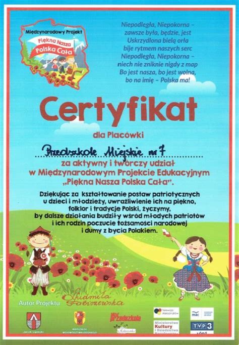 Mi Dzynarodowy Projekt Edukacyjny Pi Kna Nasza Polska Ca A