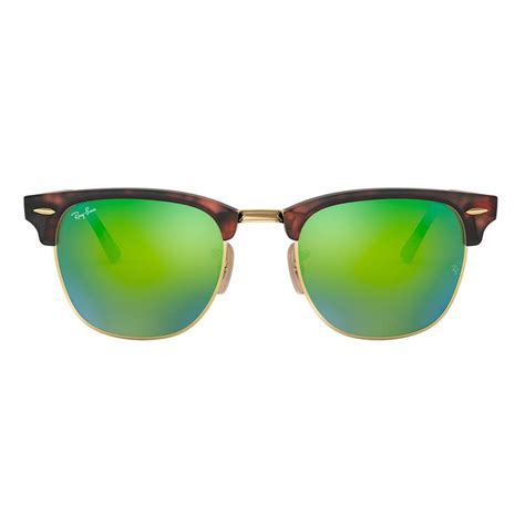 Lentes De Sol Ray Bann Clubmaster Rb3016 114519 Verde Espejado