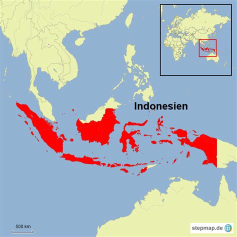 Stepmap Indonesien Landkarte Für Indonesien