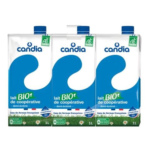 Lait Demi Cr M Bio Candia Le Pack De Briques De L Prix Carrefour