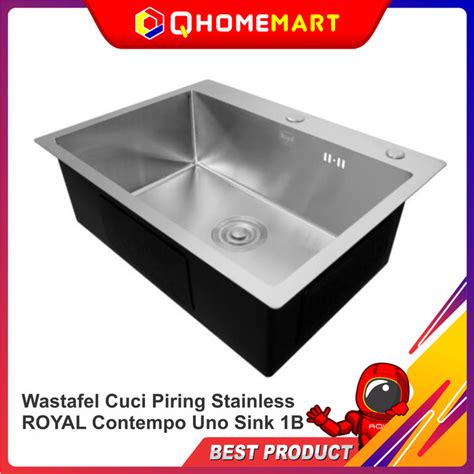 Promo Wastafel Cuci Piring Stainless Royal Contempo Uno Sink B Cicil