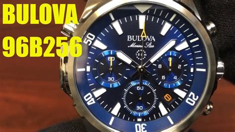 Bulova Marine Star Blue Dial Steel Chronograph Watch 96B256 YouTube