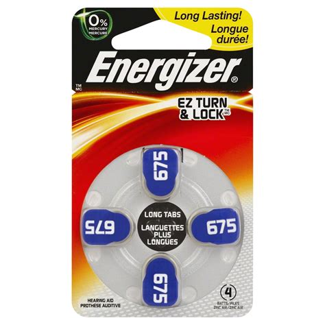 Energizer EZ Turn Lock 675 Hearing Aid Battery Shop Batteries At H E B