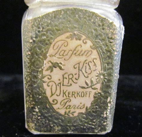 1920's Djer Kiss Perfume Bottle Paris Perfume Sachet Poudre Kerkoff Fr ...