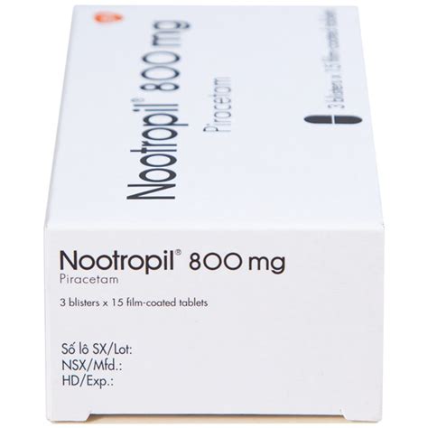 Thuốc Nootropil 800mg Gsk điều Trị Hội Chứng Tâm Thần 3 Vỉ X 15 Viên