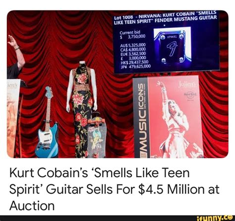 Lot Like Teen Nirvana Spirit Kurt Cobain Smells Like Teen