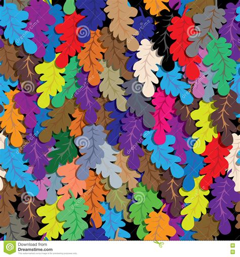 Oak Leafs Seamless Vector Background Stock Vector Illustration Of