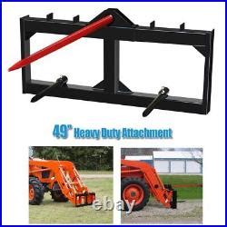 Hay Bale Spear Skid Steer Loader Tractors Quick Tach Attachment Moving