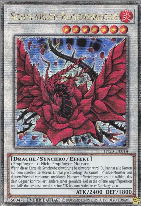 Recollectibles Sammelkarte Yugioh Karte Schwarzer Rosendrache Deutsch