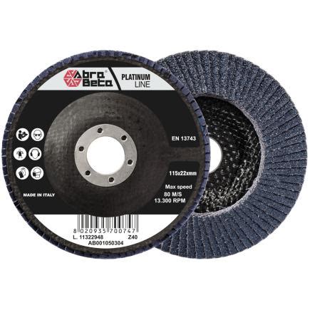 ABRA BETA AB001060004 Flap Discs With Fiberglass Backing And Zirconia