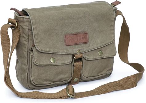 Gootium Canvas Messenger Bag Vintage Crossbody Shoulder Bag Military Satchel