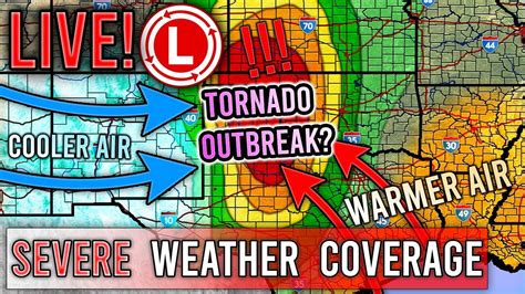 Live Tornado Outbreak Coverage Large Tornadoes Supercells Massive