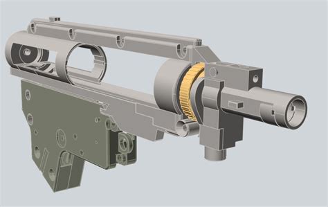 3d Printable Model Gearbox V2 With Permanently Mounted 3