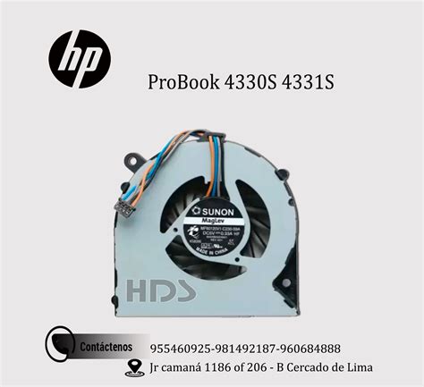 COOLER HP ProBook 4330S HDS Soluciones Partes Repuestos Laptop PC