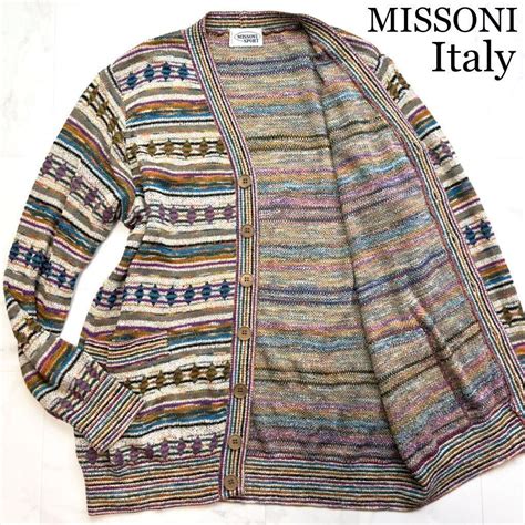 【未使用に近い】ほぼ未使用 幻★定価20万超lmissoni【高級感を羽織る】最高級サマーニットジャケット もっちりシャリ感ブルゾン美色総柄ミッソーニ伊製の落札情報詳細 ヤフオク落札