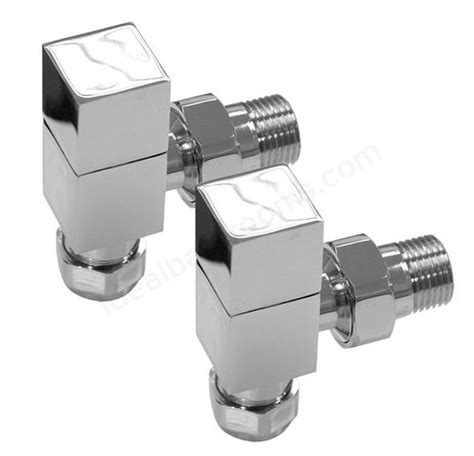 Essential 15mm Chrome Square Corner Valve Pair Bathroom Supplies Online