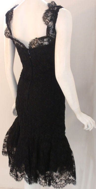 Ceil Chapman Vintage Black Lace Cocktail Dress 1950 At 1stdibs