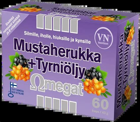Mustaherukka+Tyrniöljy Omegat 60 kaps Via Naturale | Sokos verkkokauppa