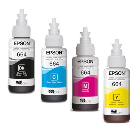 Ripley TINTA EPSON 664 PACK DE 4 COLORES T664 NEGRO CYAN MAGENTA AMARILLO