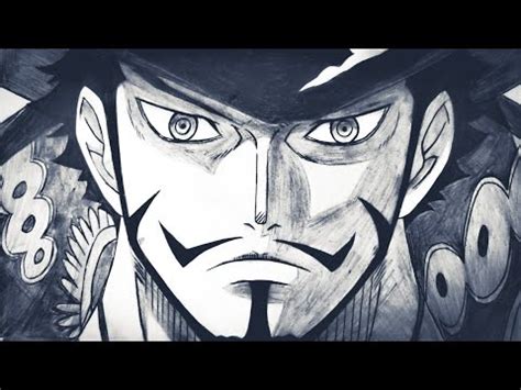 How To Draw Mihawk From One Piece Step By Step Youtube