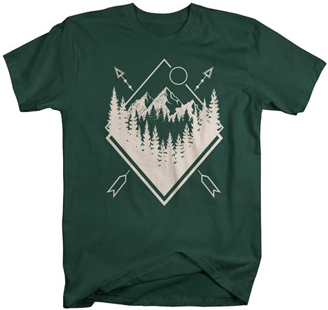 Mens Hipster T Shirt Nature Shirt Mountains Trees Stars Etsy