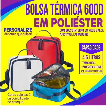 BOLSA TÉRMICA EM POLIÉSTER 600D PERSONALIZADA Impacto Artes