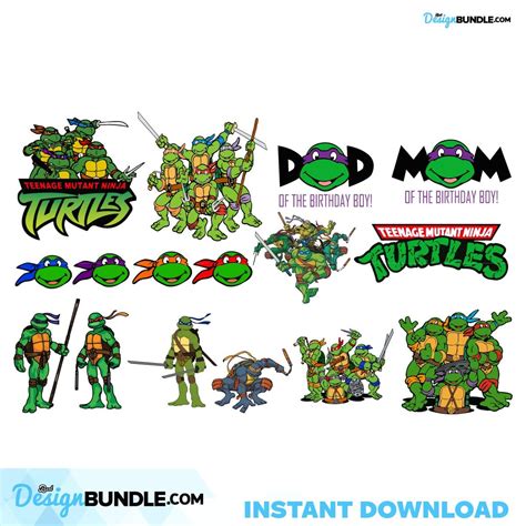 Ninja Turtles Svg Bundle Teenage Mutant Ninja Turtles Svg Ninja