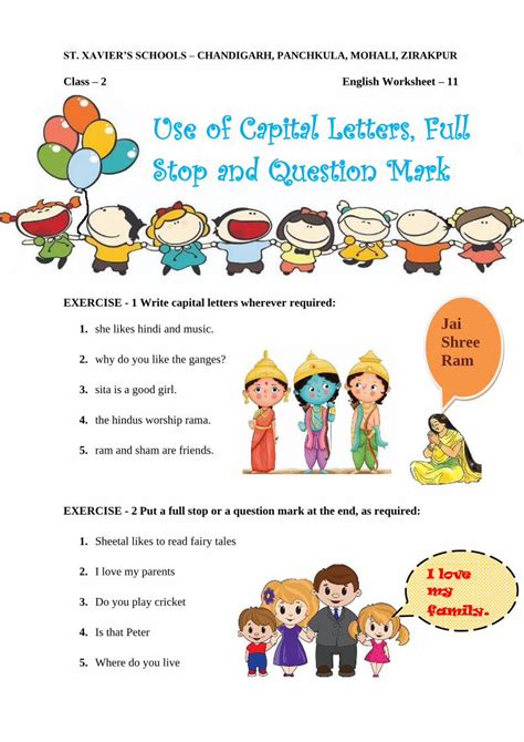 PDF Use Of Capital Letters Full Stop And Question Mark EXERCISE