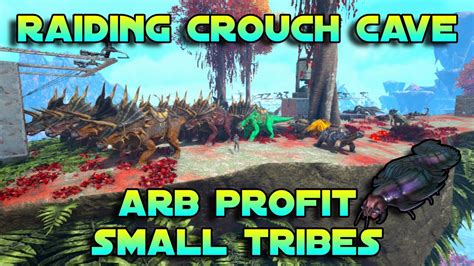 Raiding Crouch Cave Ark Small Tribes Unofficial PvP Arb Profit