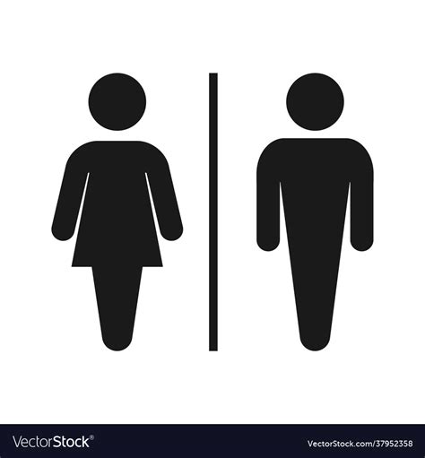 wc icon toilet sign women  men royalty  vector image